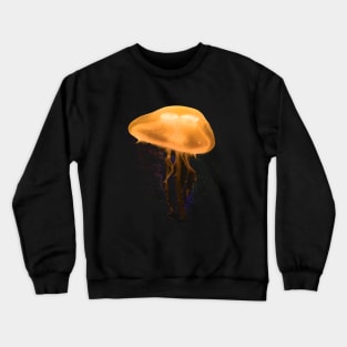 Orange Electric Jellyfish Crewneck Sweatshirt